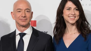 Le PDG d'Amazon, Jeff Bezos, et sa future ex-femme Mackenzie.