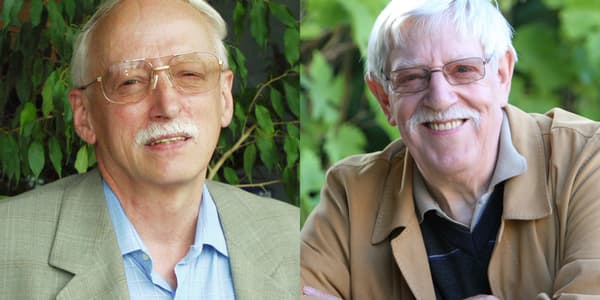 Willy Lambil (à gauche) et Raoul Cauvin (à droite), le dessinateur et le scénariste des Tuniques Bleues. Willy Lambil (à gauche) et Raoul Cauvin (à droite), le dessinateur et le scénariste des Tuniques Bleues.