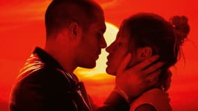 François Civil et Adèle Exarchopoulos sur l'affiche de "L'Amour ouf" de Gilles Lellouche