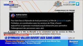 Vague de froid à Marseille: le gymnase Vallier ouvert aux sans-abris jusqu'à dimanche