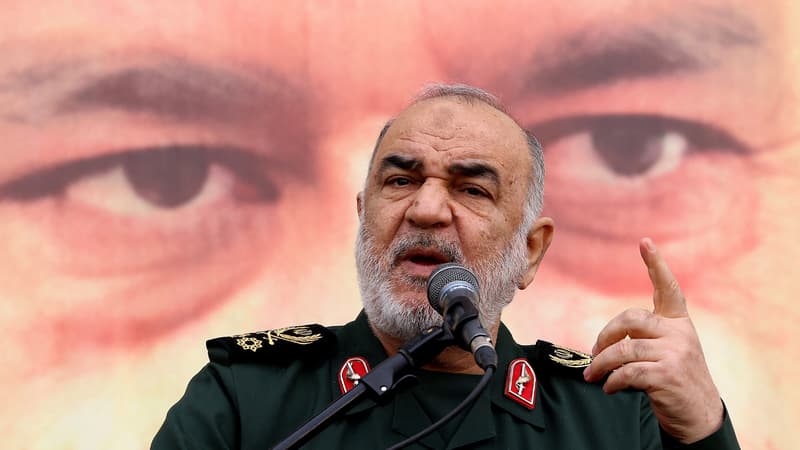 Le chef du Corps des gardiens de la révolution islamique d'Iran (IRGC), Hossein Salami, à Téhéran, le 28 décembre 2023.