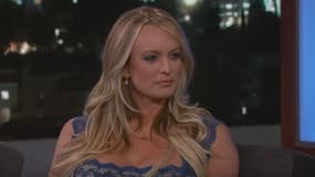 L'actrice pornographique Stephanie Clifford, alias Stormy Daniels, sur le plateau du Jimmy Kimmel Live, le 30 janvier 2018.