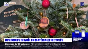 Strasbourg: un chalet propose des boules de Noël en matériaux recyclés