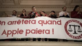 Des militants d'Attac avaient brièvement occupé l'Apple Store d'Opera. 