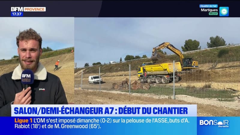 Salon-de-Provence: début d'un chantier important sur l'A7