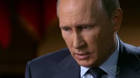 Le président russe Vladimir Poutine, interviewé par la chaîne américaine CBS.