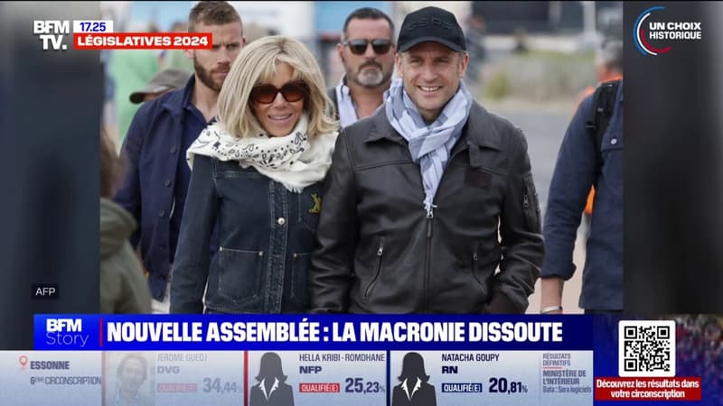 Les photos d'Emmanuel et Brigitte Macron en balade dans les rues du Touquet, le jour du premier tour des législatives