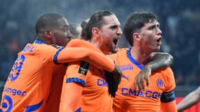Kondogbia, Rabiot et Balerdi lors de la victoire de l'OM contre Angers en Ligue 1 - le 09/02/2025