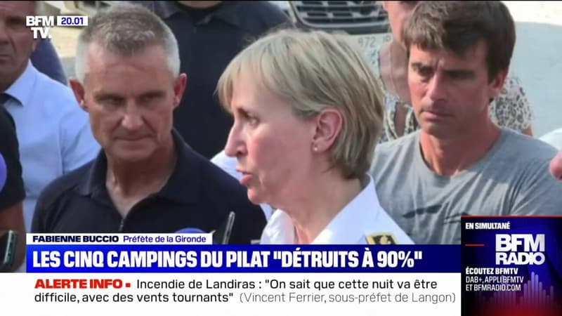 Incendies en Gironde: cinq campings du Pilat 