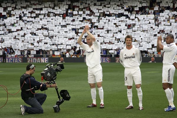 Zinédine Zidane dispute son dernier match avec le Real Madrid au stade Santiago-Bernabéu, le 7 mai 2006