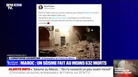Séisme au Maroc: la France "travaille avec les autorités marocaines" pour apporter l'aide nécessaire, affirme Christophe Lecourtier, ambassadeur de France au Maroc