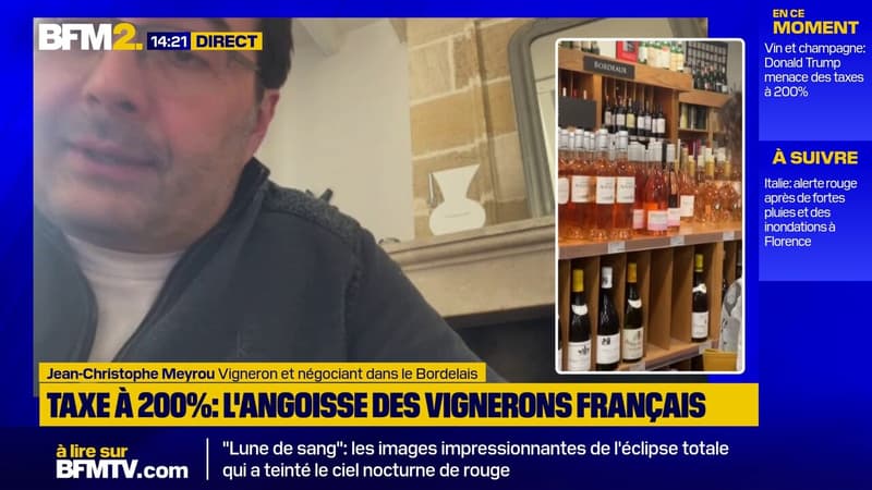 Taxe à 200% sur le vin: 