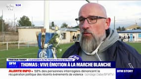 "C'est bien qu'on ait pu rendre un bel hommage à Thomas": Tristan Tardy, co-président du RC Romans-Bourg-de-Péage, réagit à la marche blanche en hommage à l'adolescent tué à Crépol