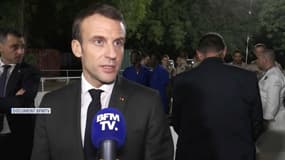 Emmanuel Macron s'exprime au micro de BFMTV depuis le Tchad, ce dimanche