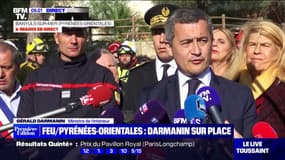 Incendie dans les Pyrénées-Orientales: Gérald Darmanin évoque un feu "maîtrisé mais pas éteint"