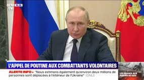 Guerre en Ukraine: Vladimir Poutine lance un appel aux combattants volontaires