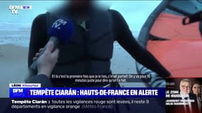 "Quand on a un minimum d'expérience, tout est faisable": À Wissant (Pas-de-Calais), des kitesurfeurs bravent la tempête Ciarán, malgré les interdictions 