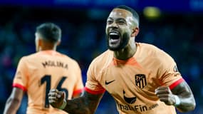 L'attaquant de l'Atlético Memphis Depay face au Real Valladolid le 30 avril 2023