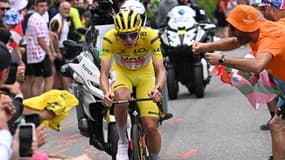 Tadej Pogacar lors de la 14e étape du Tour de France 2024