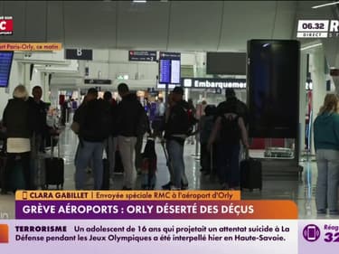 Grève aéroports : Orly déserté et des déçus