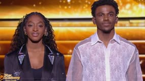 Ebony et Franck lors de la demi-finale de la Star Academly sur TF1, le 18 janvier 2025. 