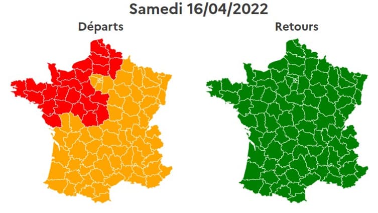 La situation restera difficile sur les routes ce samedi dans le sens des départs.