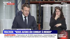 Macron: "Pour financer les masques et les respirateurs, le gouvernement apporte une contribution de 4 milliards d'euros à Santé publique France"