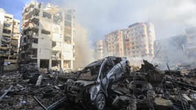 Un quartier de Beyrouth bombardé, le 1er octobre 2024
