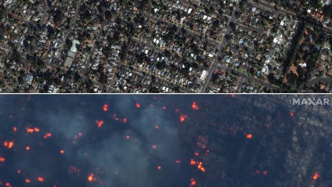 Une image satellite des feux qui ravagent la Californie, janvier 2025