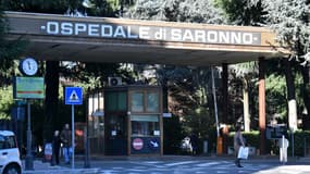 Entrée de l'hôpital Saronno, en Lombardie, dans le nord de l'Italie