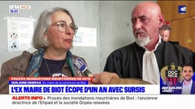 Inondations meurtrières à Biot: l'ex-maire condamnée à un an de prison avec sursis