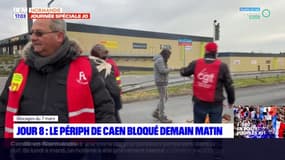 Retraites: le périphérique de Caen bloqué mardi matin