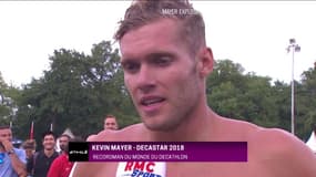 L'émotion de Kevin Mayer après son record du monde du décathlon