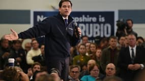 Le candidat à la primaire républicaine, Marco Rubio, le 7 février 2016 à Londonderry, dans le New Hampshire