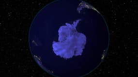 L'Antarctique, vue depuis l'espace.