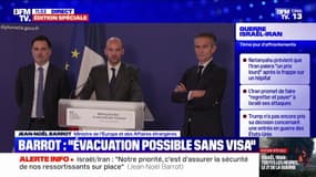 Évacuation des ressortissants français en Iran: Jean-Noël Barrot, ministre des Affaires étrangères, affirme qu'un "passage est possible sans visa vers l'Arménie et la Turquie"