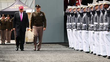 Donald Trump à l'académie militaire de West Point, le 24 mai 2025.