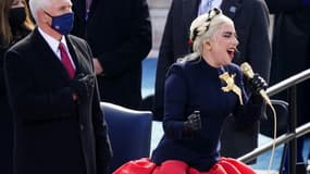 Lady Gaga chante lors de l'investiture de Joe Biden à Washington le 20 janvier 2021