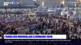 L'adieu des Marseillais à Tapie: "A jamais les premiers", les chants des supporters sur le Vieux-Port