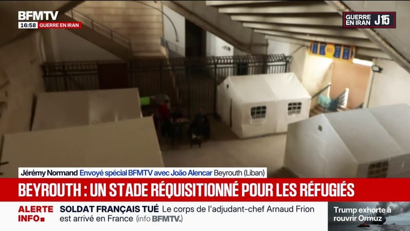 Guerre au Moyen-Orient: au Liban, un stade à Beyrouth a été réquisitionné pour abriter au moins 1.000 personnes