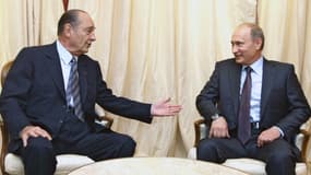 Jacques Chirac et Vladimir Poutine, en 2010.