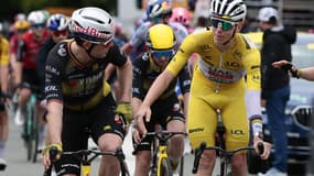 Wout van Aert et Tadej Pogacar le 26 juillet 2025