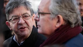 Jean-Luc Mélenchon et Pierre Laurent, le 24 février 2017.