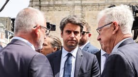 Le Premier ministre, Gabriel Attal, à Boulogne-sur-Mer, dans le Pas-de-Calais, le 13 juin 2024