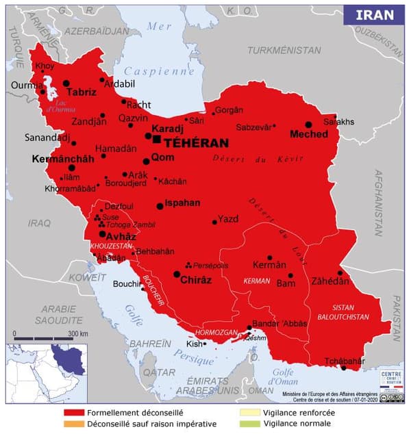 Le Quai d'Orsay appelle les ressortissants français à quitter l'Iran dans les plus brefs délais. 