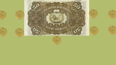 Un billet de toman datant d'avant 1932