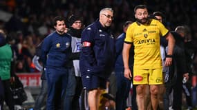 Christophe Urios lors du match entre l'UBB et La Rochelle, le 2 avril 2022, en Top 14