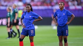 Oriane Jean-François et Grace Geyoro avant France-Angleterre à Zurich le 5 juillet 2025