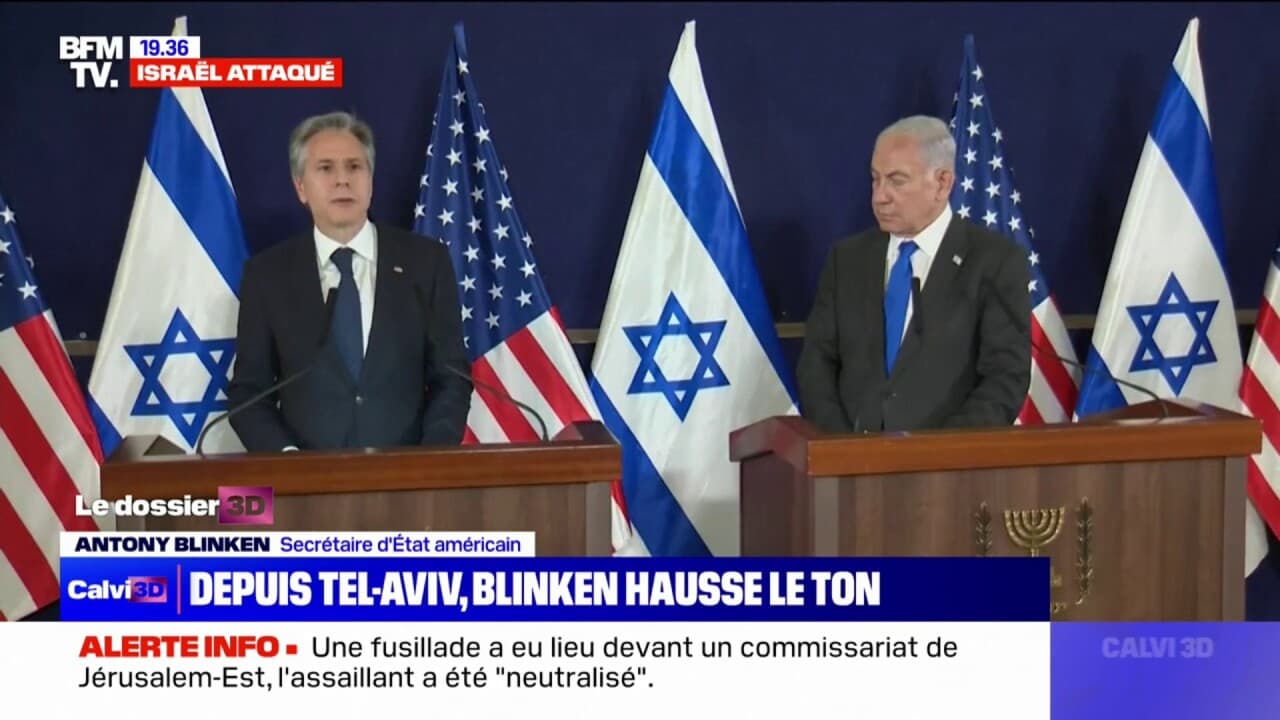 Anthony Blinken (US Secretary of State) condemns Hamas attack and expresses support for Israel