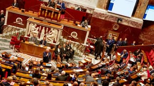 L'Assemblée nationale lors de la prise de parole de François Bayrou avant un vote de confiance des députés lundi 8 septembre 2025. 